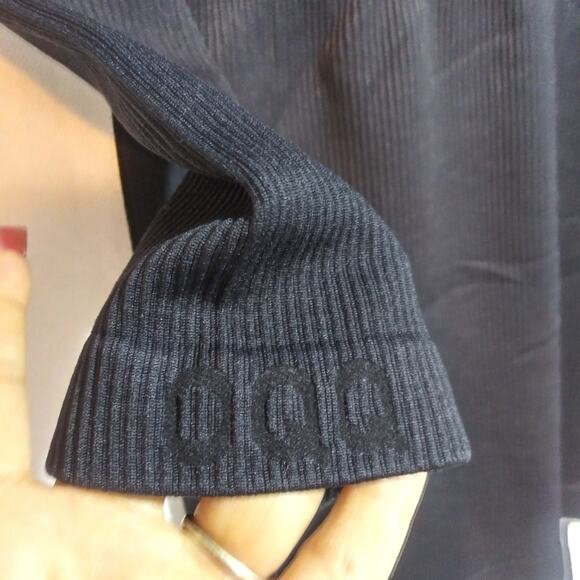 OQQ Black Ribbed Mock Neck Long Sleeve Tummy Control Mini Dress Classic Size L - Picture 9 of 9